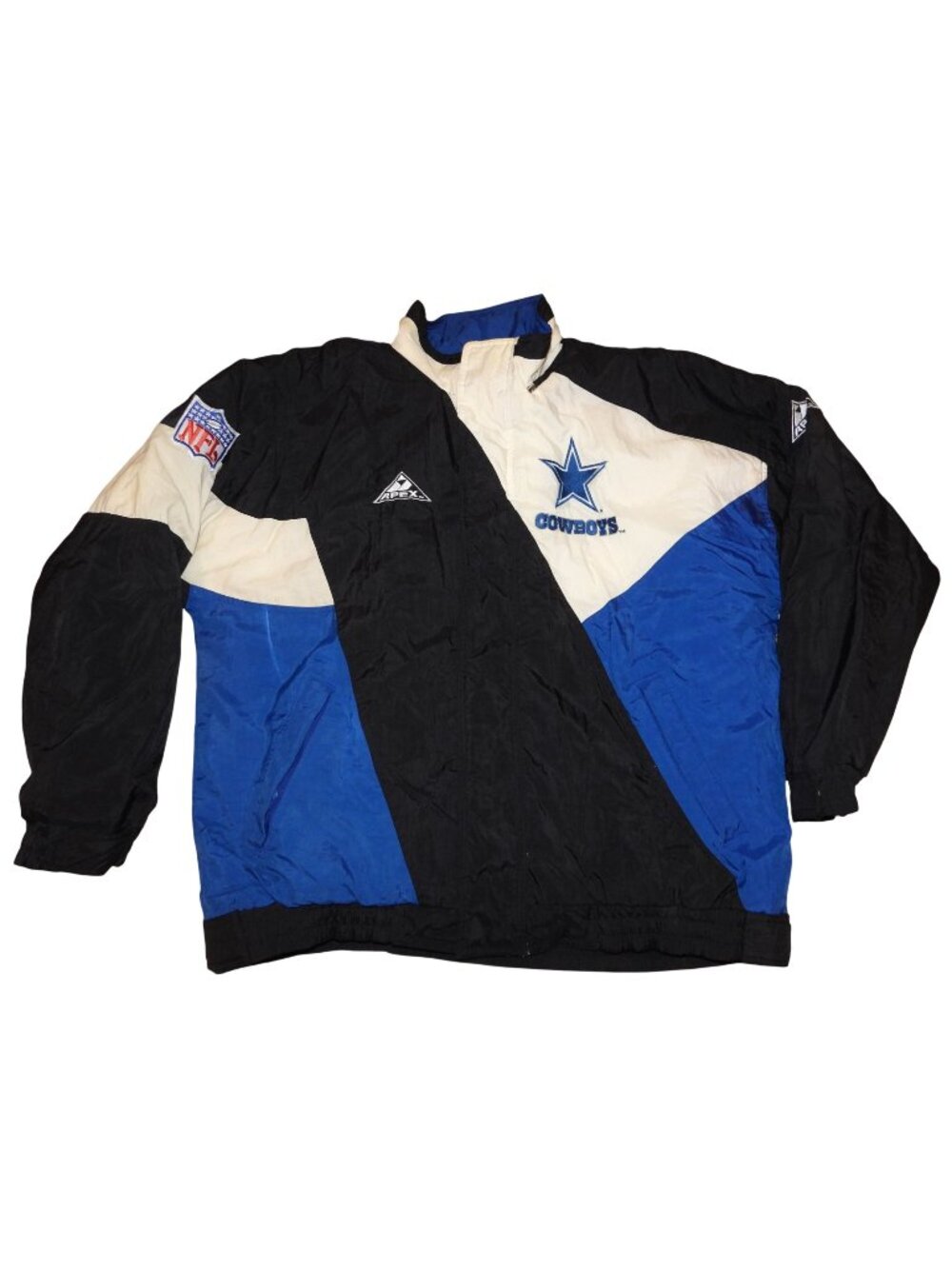 Vintage 1990s Dallas Cowboys NFL Pro Line Apex One Full Zip Puffer Jacket Large
